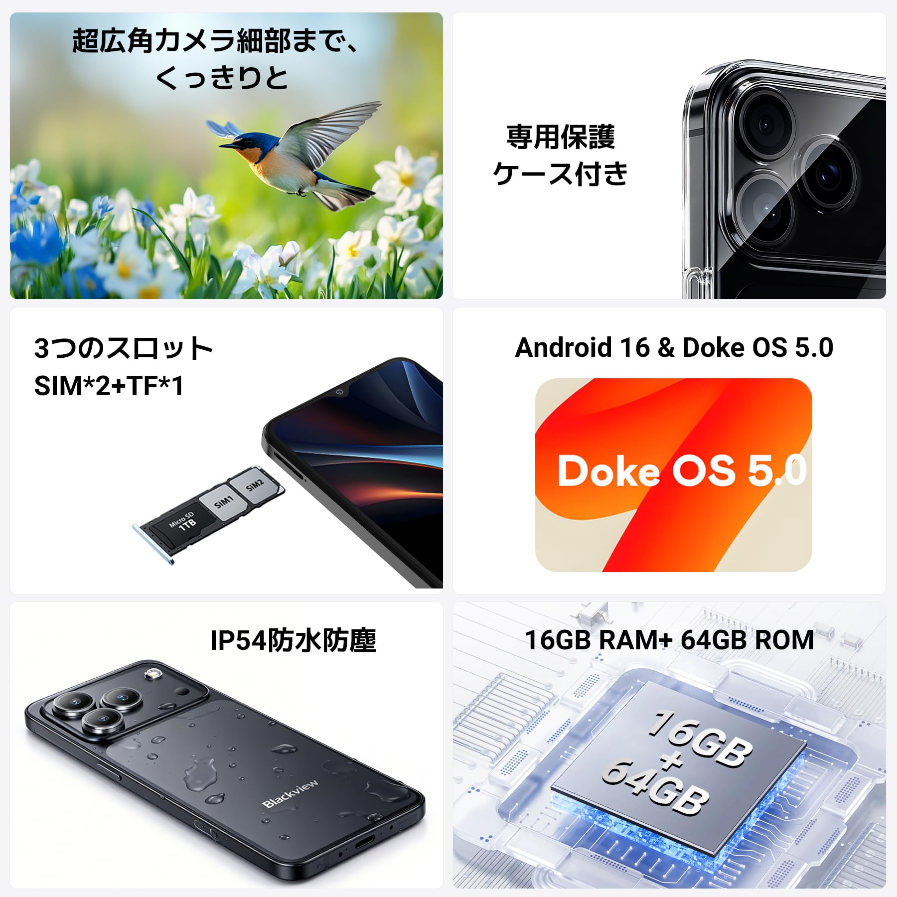 Amazon.co.jp: Blackview Wave 7C SIM Free Smartphone Japanese